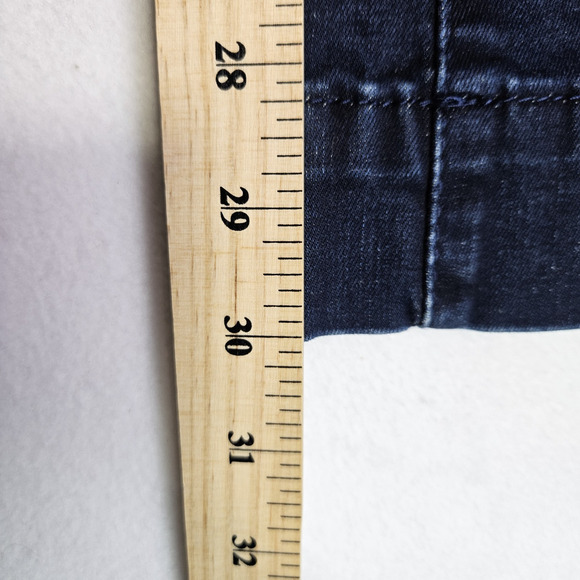 Wrangler Retro Mae Trouser Women 26x30 Stretch 09MWWAB Flared Dark Wash Jean 3/4 - Picture 14 of 16